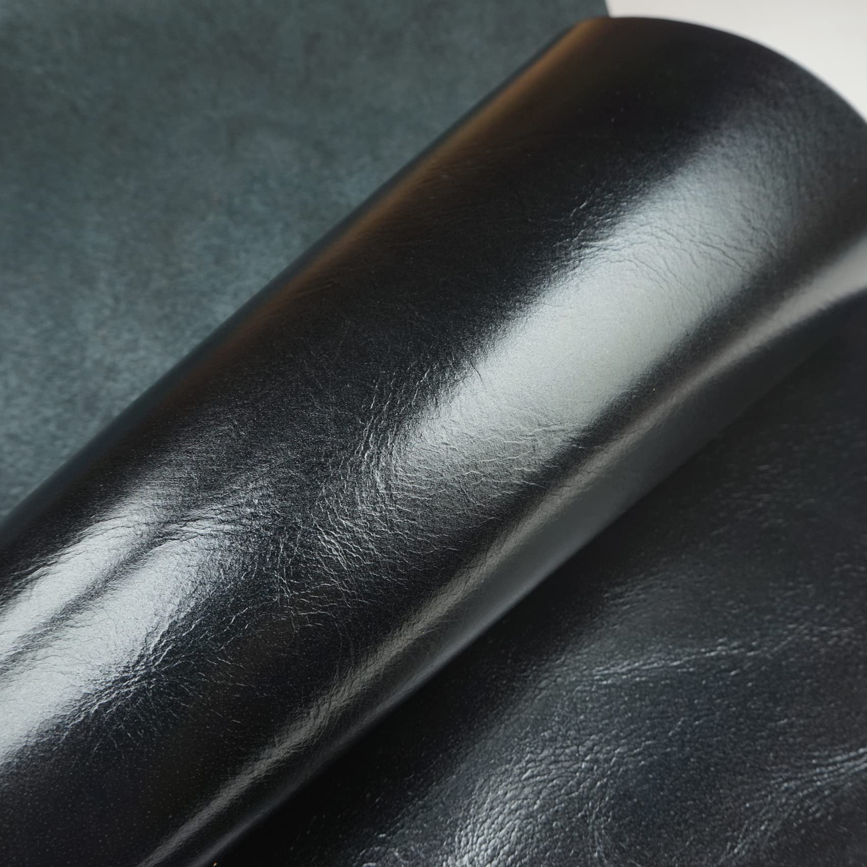 5-6 oz (2,0 mm) de espesor, cuero encerado de piel de vacuno precortado para herramientas, fundas, hoja de cuchillo, tallar, grabar, estampar, teñir (negro brillante, 30,5 x 121,9 cm)