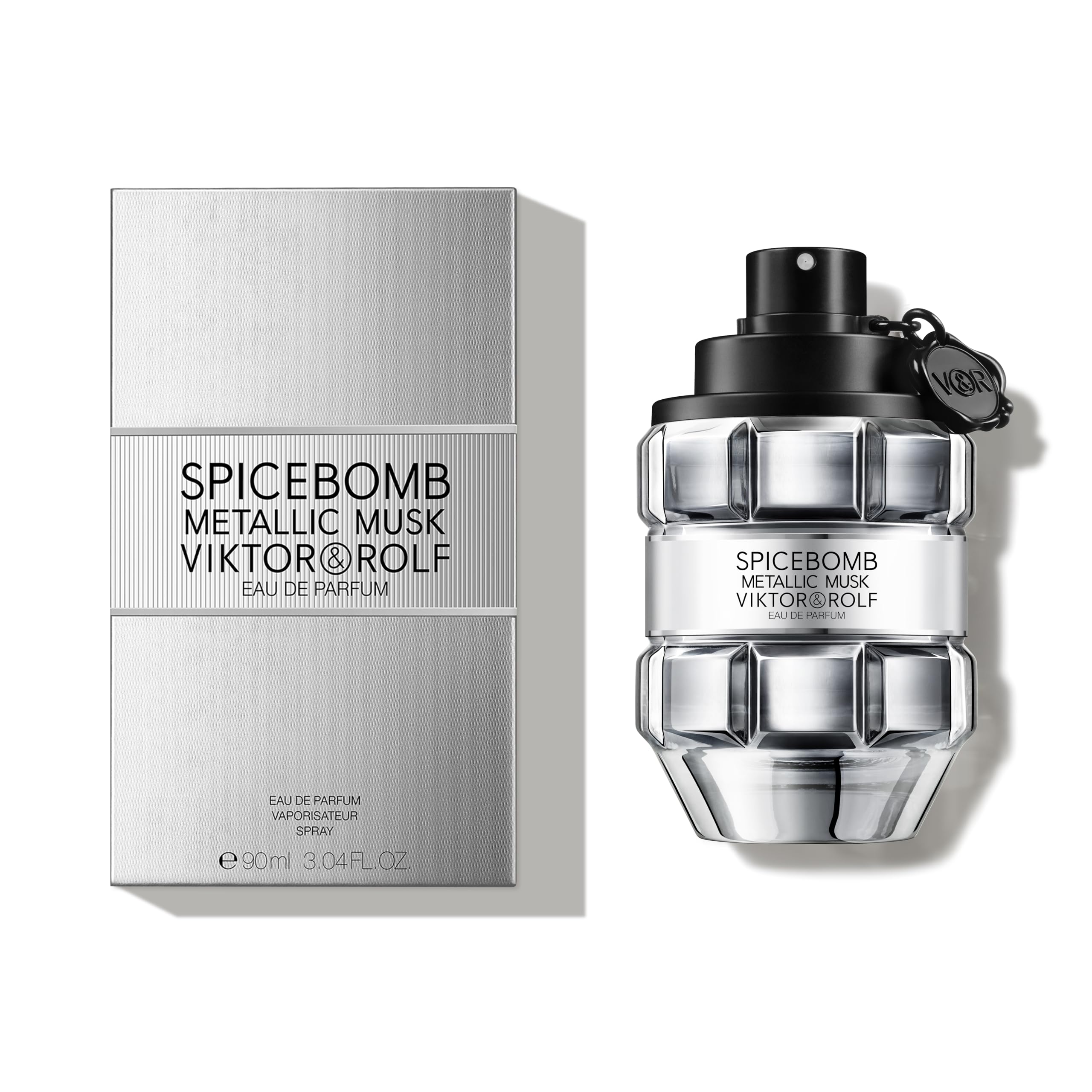 Viktor&Rolf - Spicebomb Metallic Musk - Eau de Parfum - Cologne for Men - Ambery Fragrance - With Warm Musk, Silver Suede & Black Pepper -: 3.4 Fl Oz (Pack of 1)