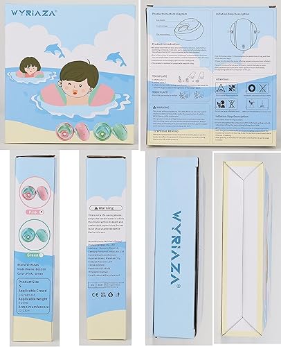 Miniatura 7 de Flotadores de brazo para niños (1-6)  Flotadores de natación para niños pequeños con 3 bolsas de aire (XS, S)  Se adapta a 13-44 libras