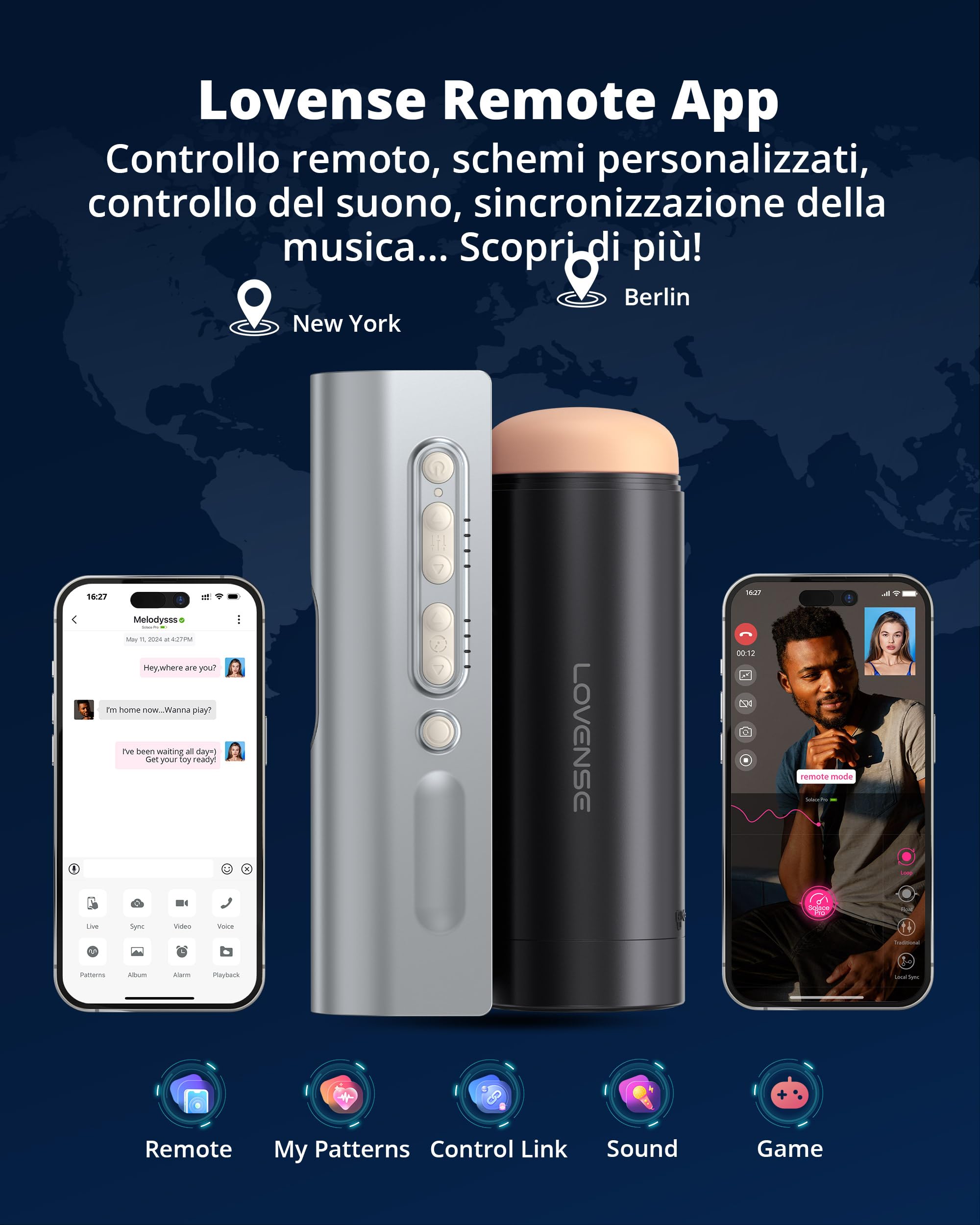 LOVENSE Solace Pro Masturbateur Automatique Homme Masturbateurs Masculins avec AI Sync App à Distance Masturbeuse Mains Libres Modèles de Succion illimitée Vaginette Ultra Réaliste Sextoyse Homme | Masturbateur Masculin AI Sync, Contrôle via Application,