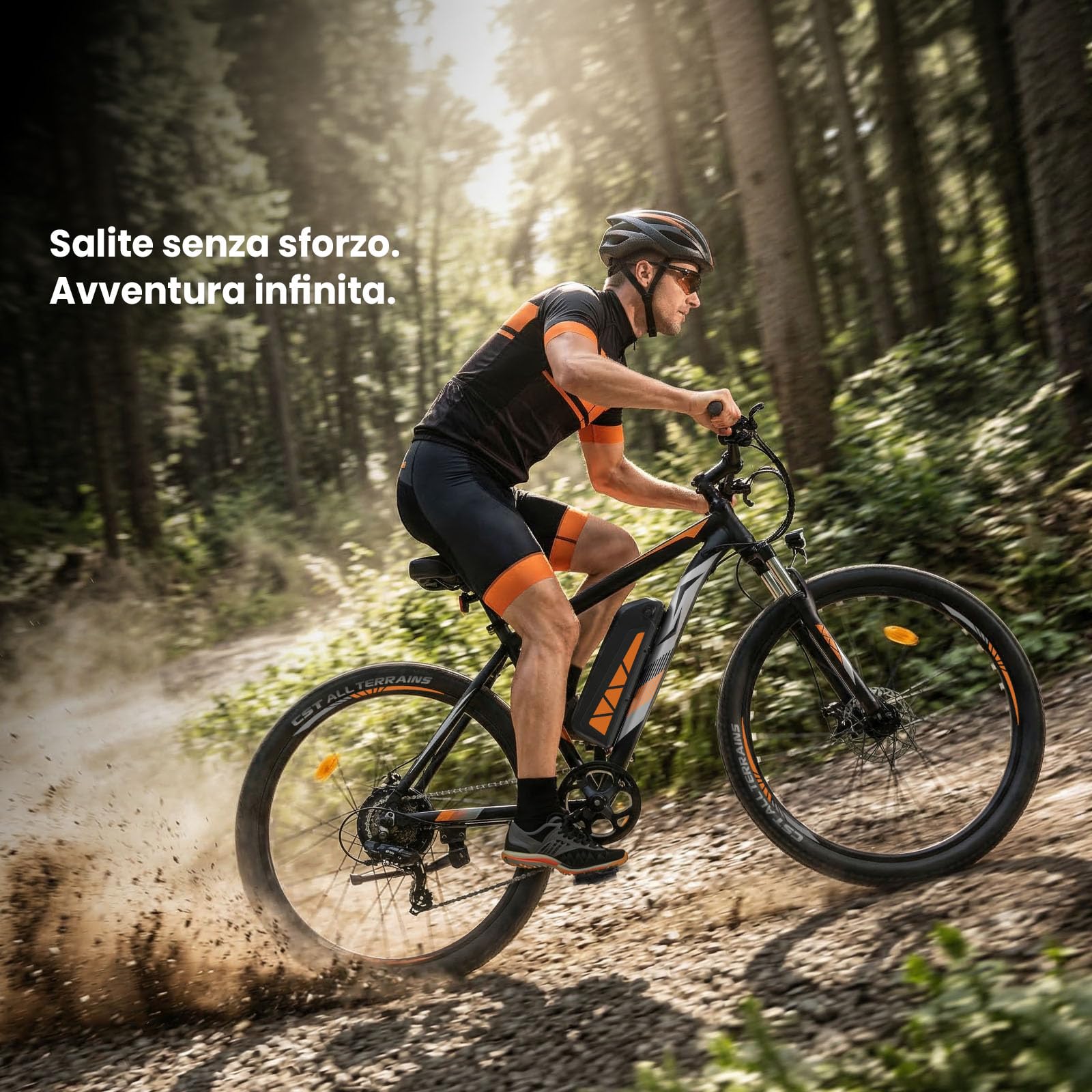 Touroll Bicicletta Elettrica U2/U3 Pro, Mountain Bike Elettrica con Pneumatici da 29'', Autonomia di 150km, Freno a Disco Idraulico + E-Brake, Sospensione Totale, Adatta a Qualsiasi Terreno