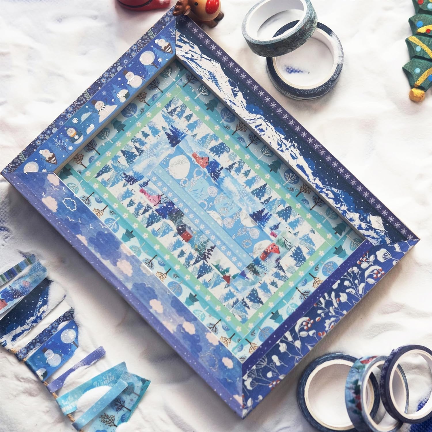 KAVI' S 19 Rouleaux Hiver Washi Tape Set Maigre Masking Tape