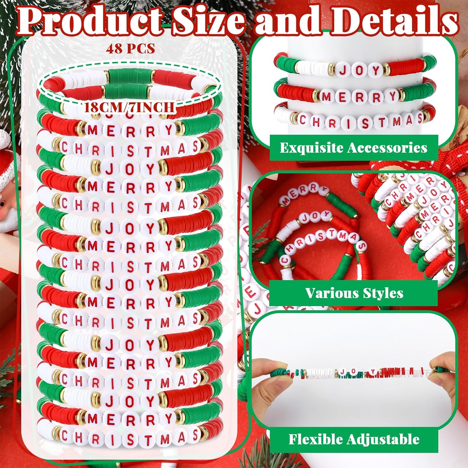Kenning Mahjong Bracelets Bulk Mahjong Lovers Gifts Stretch Mini-tiles Friendship Beaded Bracelets for Women Party Favors - Image 2