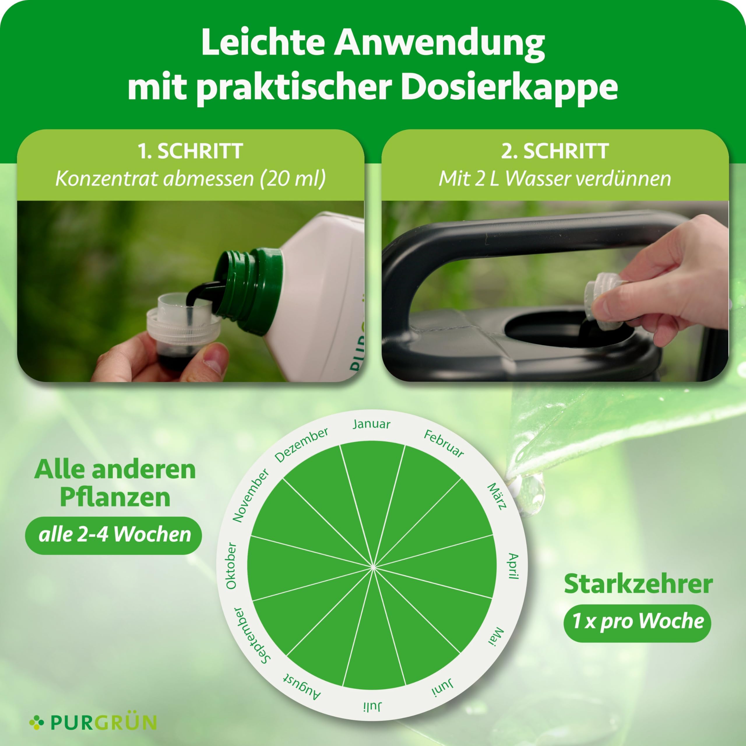 Bio-Vinasse-Dünger 1 Liter – Gesundes Wachstum & reiche Ernte – Premium-Flüssigdünger für den Bio-Anbau – Hohe Widerstandskraft dank extra Kalium – Konzentrat für 100 Liter Gießwasser