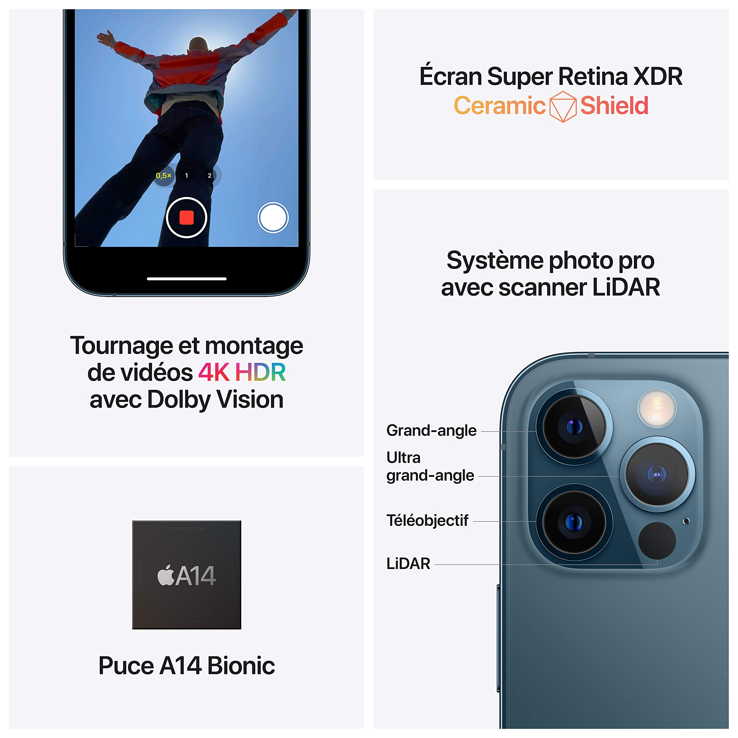 Apple iPhone 12 Pro 6.1IN 128GB Pacific Blue 5G iOS 14 : Amazon.es