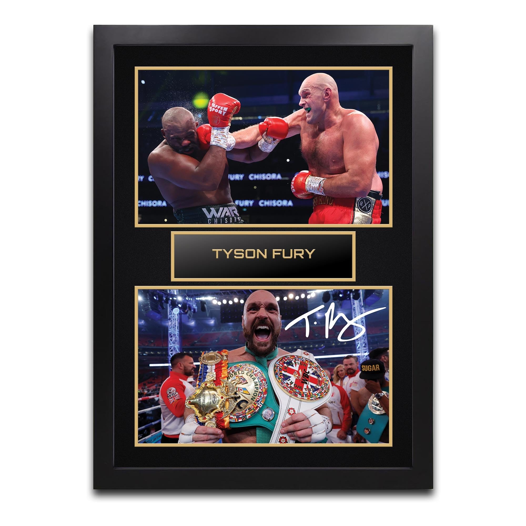 Tyson Fury Boxing Printed Autograph Memorabilia - Framed Gift A3 Framed