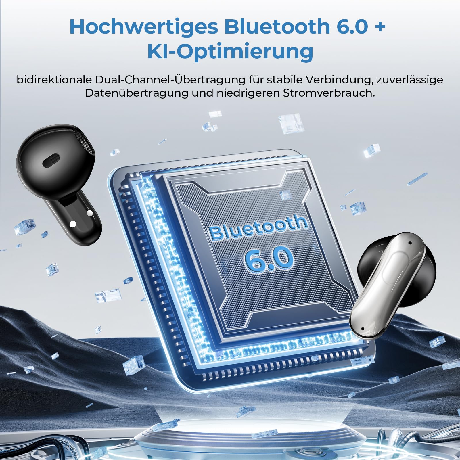 Ki Übersetzungskopfhörer 3-in-1 Echtzeit Sprachübersetzer Ohrhörer 164 Sprachen 11 Modi 48H Akkulaufzeit HiFi-Sound LCD-Touchscreen Bluetooth 6.0