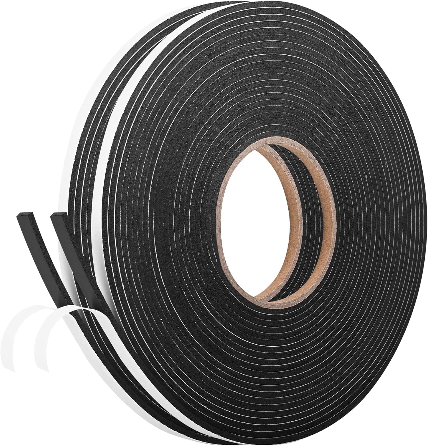 Kikerike Self Adhesive Foam Tape Weatherstrip 1/4In x 1/8In x 66Ft High Density Foam Insulation Strips Seal Weather Stripping with Strong Adhesive for Door and Window Sound Isolation Soundproofing