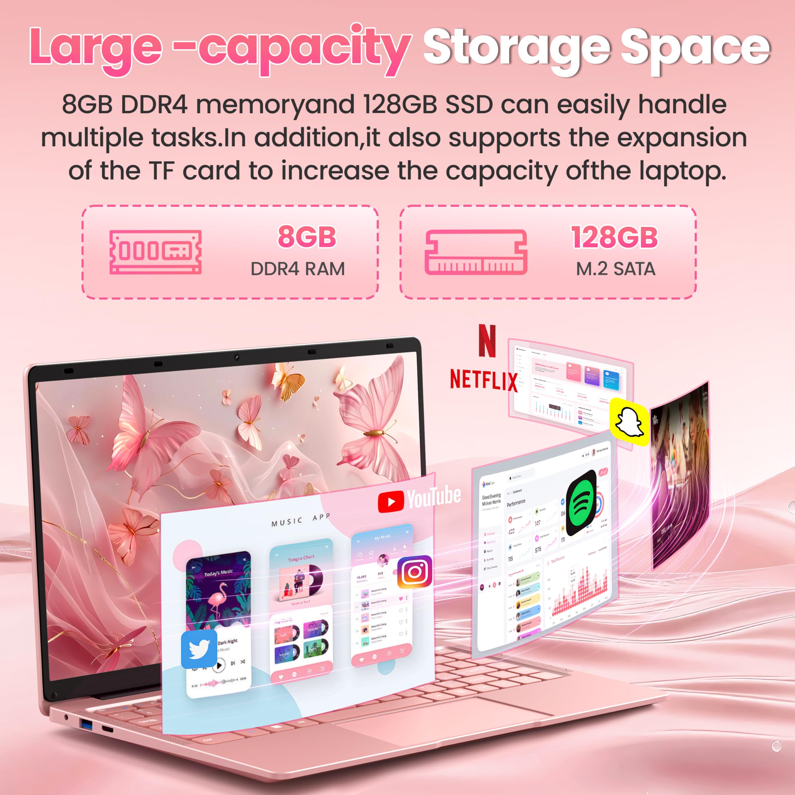 Amazon.co.jp: Svikou 14インチ薄型超軽量ローズゴールドノート