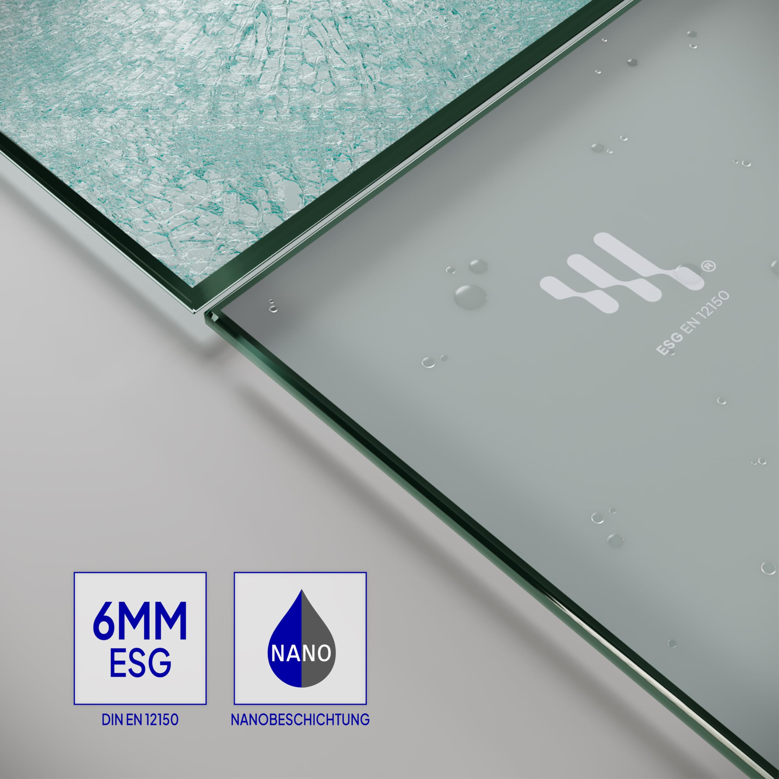 i-flair LIMA Duschtür 76x180 cm Nischentür mit Pendeltüren Satiniert, Verstellbereich 76-80 cm – 6 mm ESG Sicherheitsglas, Nanobeschichtung, Hebe-Senkmechanismus - DTF