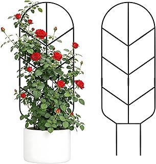 2 Pack 30'' Large Metal Plant Trellis for Climbing Plants, Tall Plant Su...