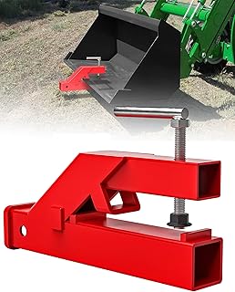 Sulythw Clamp On Trailer Hitch 2" Ball Mount Receiver Adapter for Tractor Bucket Kubota New Upgrade Forklift Bucket Trailer Hitch Attachment, Adapter Compatible with Kubota Deere Bobcat Front