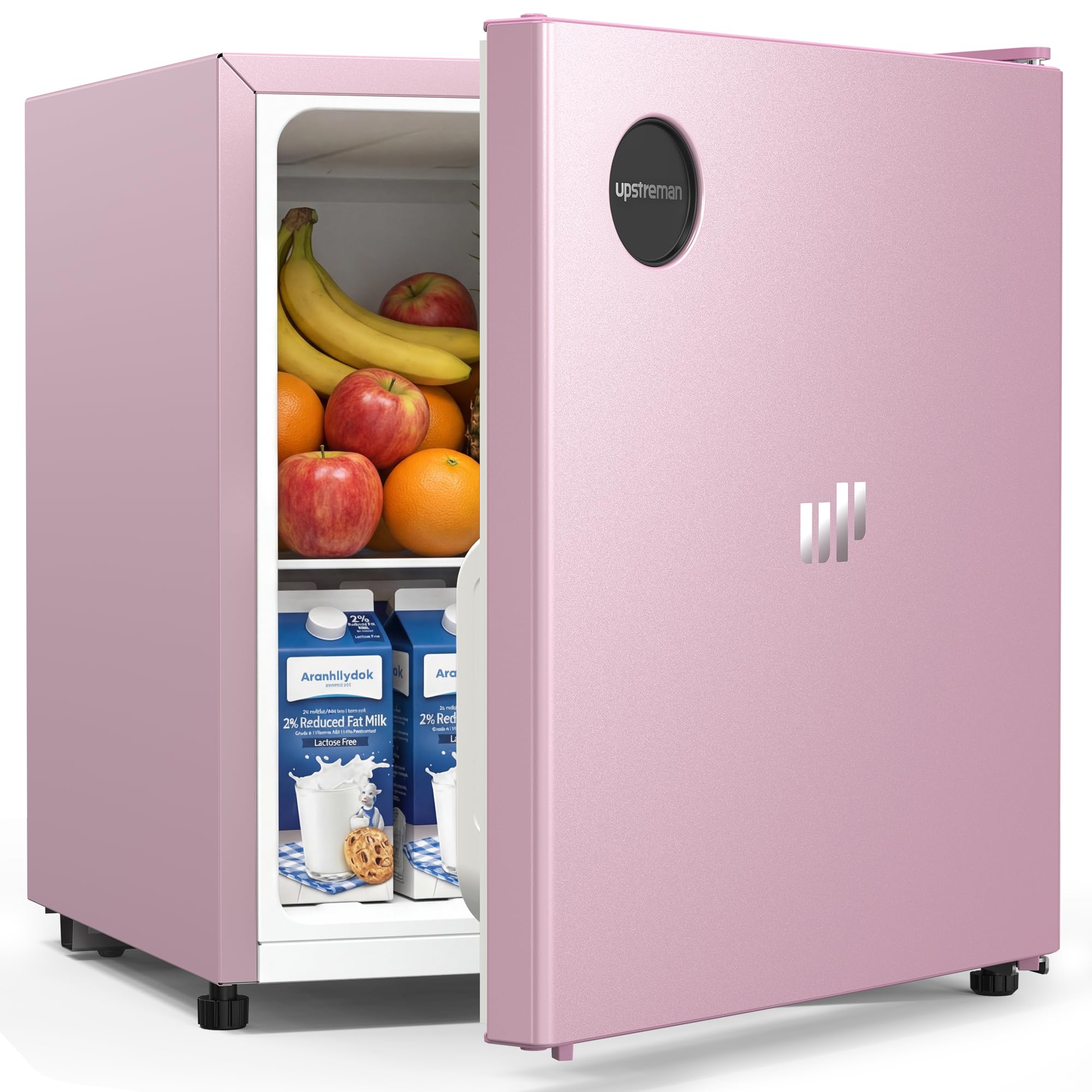 Upstreman 1.5 Cu.Ft All-Refrigerator Mini Fridge, Single Door Small Refrigerator, Dorm Fridge With 7 Adjustable Thermostat, Compact Refrigerator For Office, Bedroom Or Dorm, Pink-Cr16 | Fridge.com