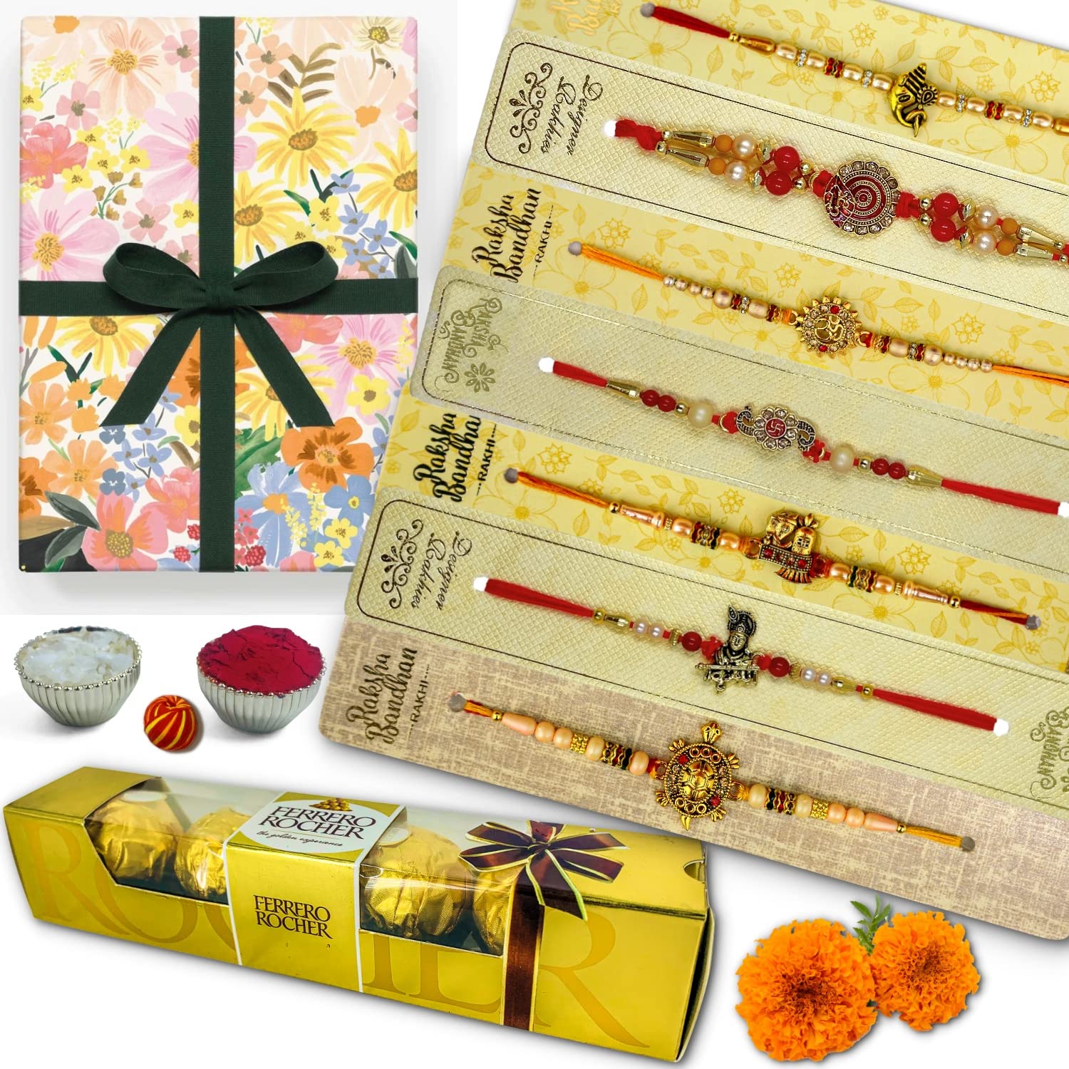 Almoda Creations Rakhi For My Brother Sweet Combo For Your Sweet Brother 7 Pcs Rakhi Set With Tika And Akshat With Delicious Ferrero Rocher Chocolates 4 Pcs (B09BZFMK3R) Amazon Price History, Amazon Price Tracker