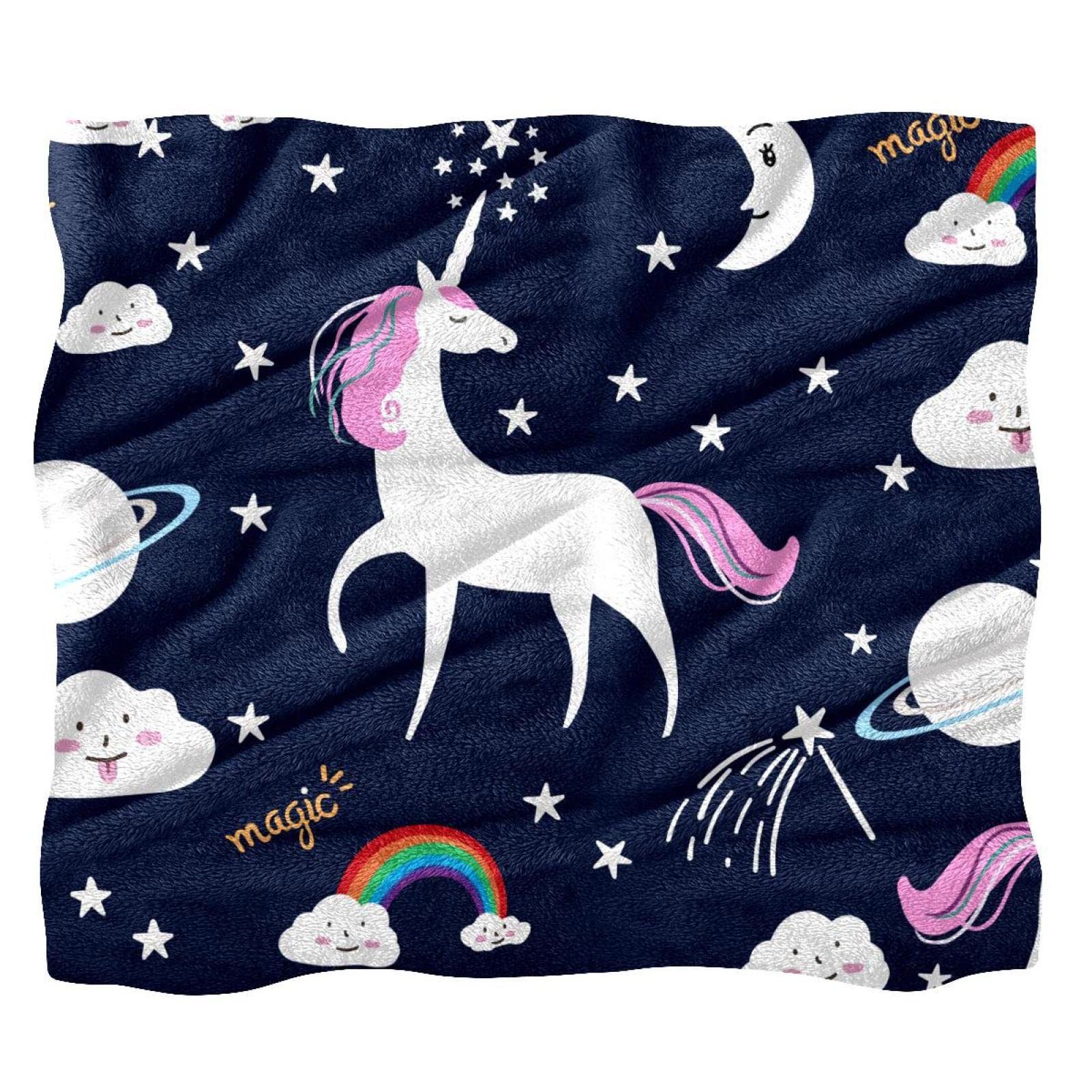 Couverture de lit enfant garçon fille motif arc-en-ciel