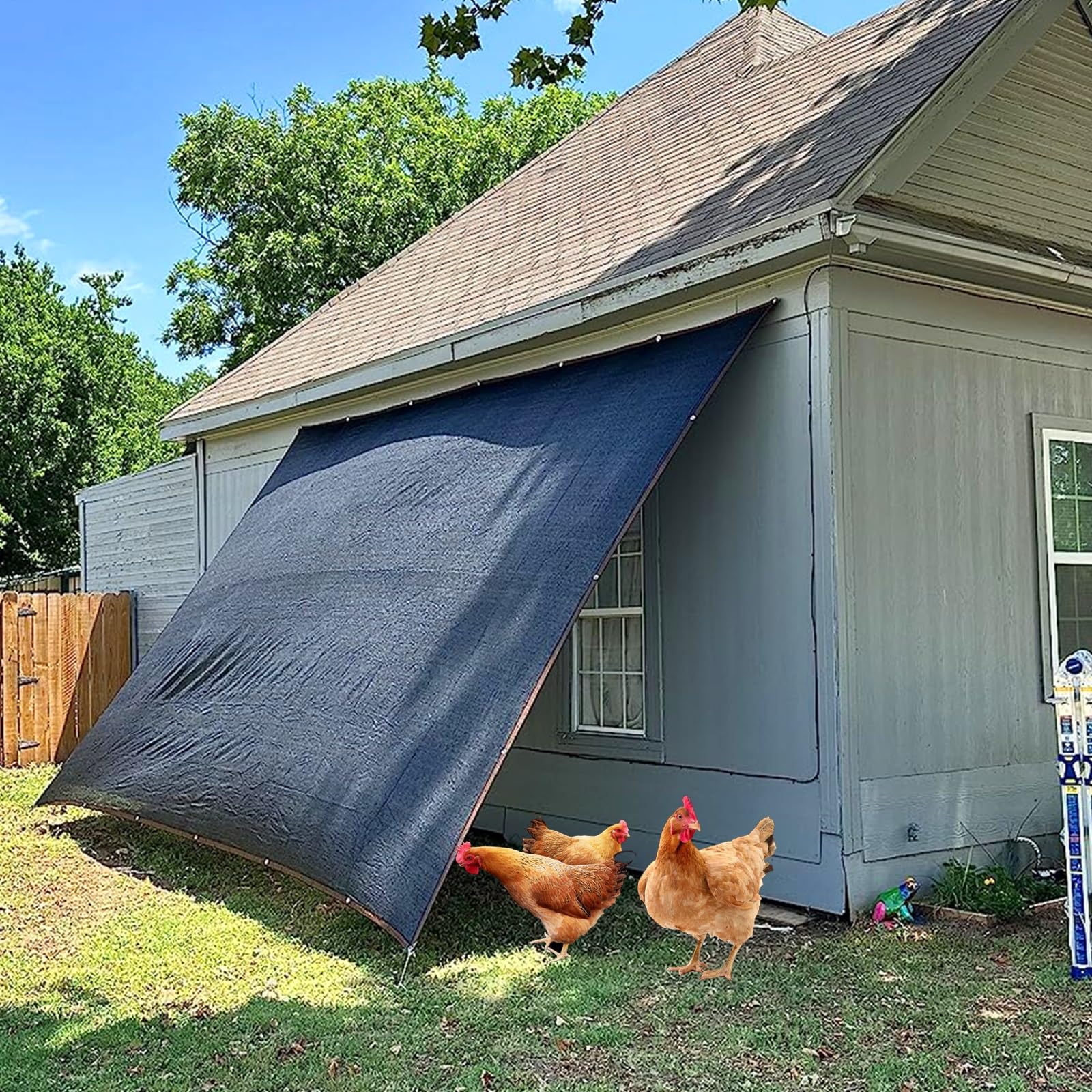 Shade 80% Resistant Sun Shade Net for Garden Sunblock Mesh Tarp with Grommets for Greenhouse Kennel Privacy Screen Outdoor Pergola Shade Cover 3.3x4.3ft 6.6x13.1ft 9.8x13.1ft 13.1x13.1ft (Size : 1x1.