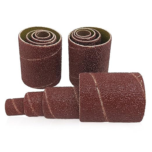 LINE10 Tools 12 Pack Spindle Sanding Sleeves, 2 Inch Long, 60, 80 and 120 Grit