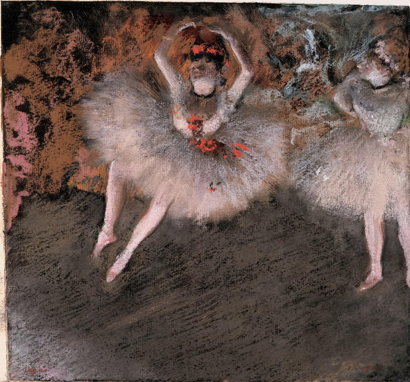 POSTERIIk Vintage Art Print Images Pictures Print the Pas Battu by Edgar Degas Modern Colour Posters for Office Home Decor 60x90cm