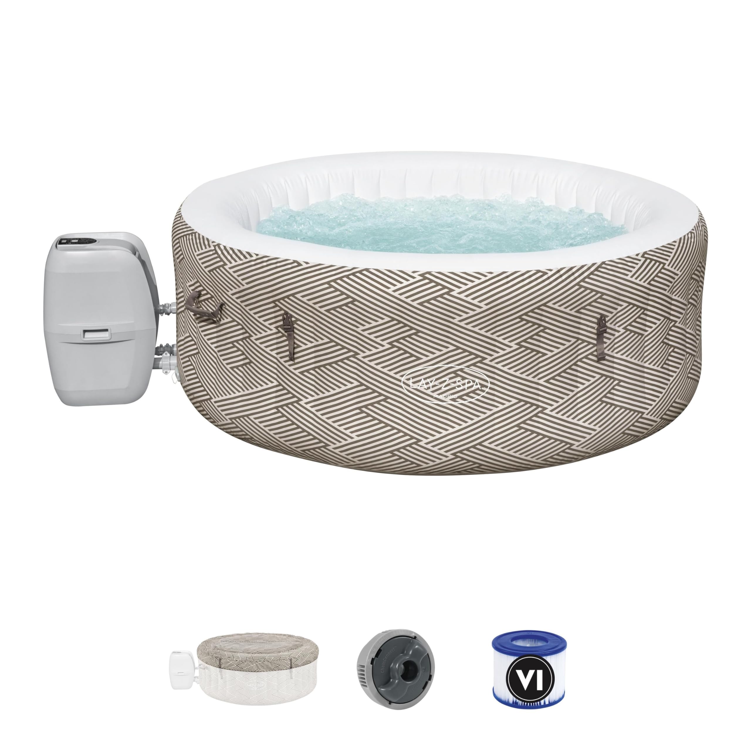 Bestway 60055 Minipiscina idromassaggio gonfiabile Lay-Z-Spa Madrid AirJet con app di controllo