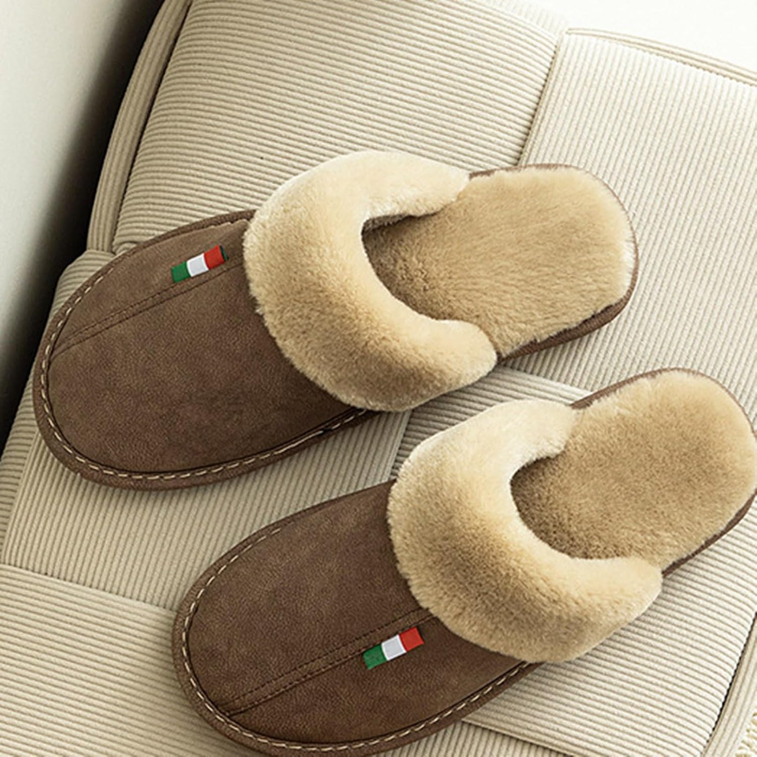 [GUREITOJP] スリッパ レディース メンズ 冬用スリッパ pu 防水 カジュアル 室内スリッパ ルームシューズ フワフワ