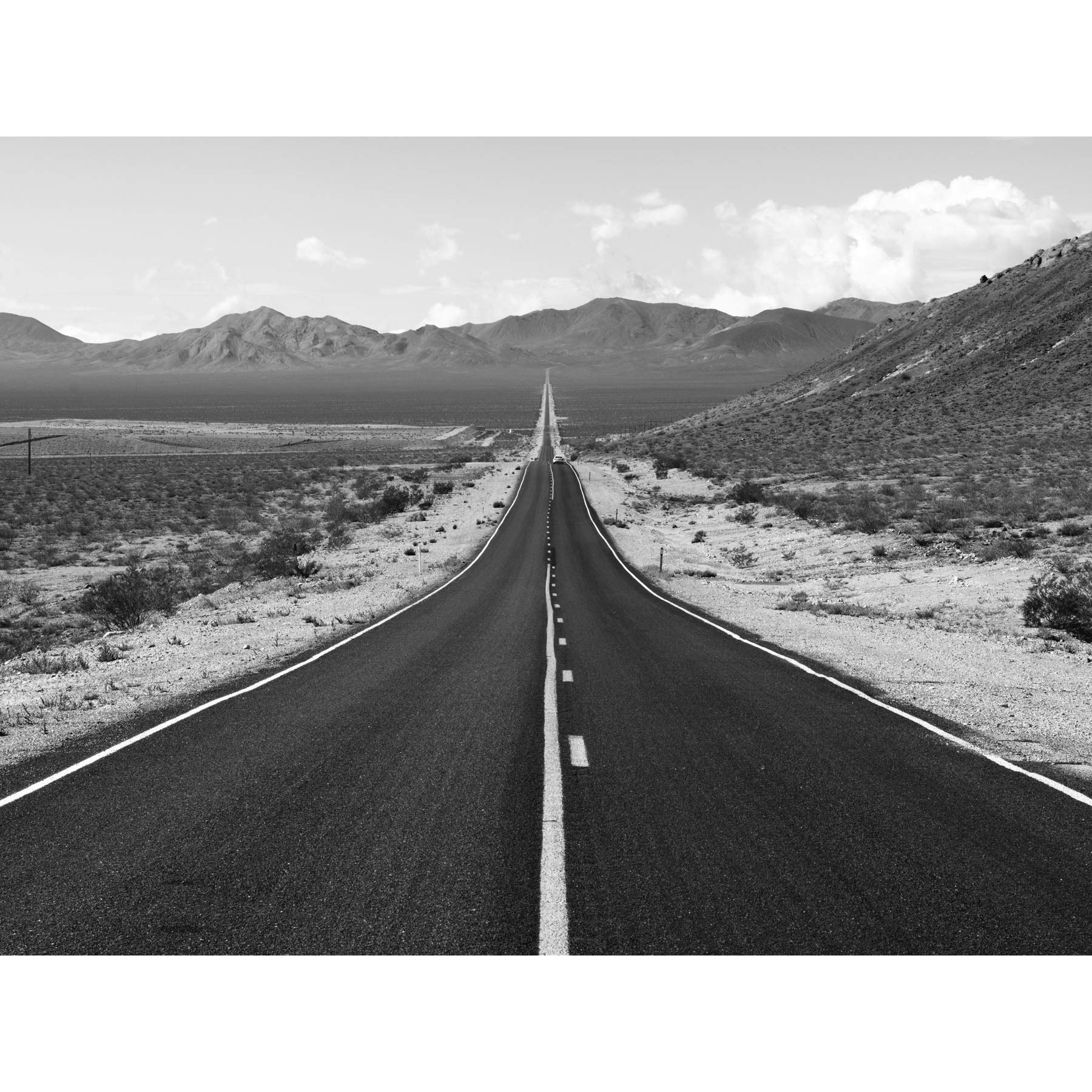 Artery8 Unframed Paper 18X24 Long Straight Road Mountain Landscape Large Wall Art Poster Print Thick Paper 18X24 Inch