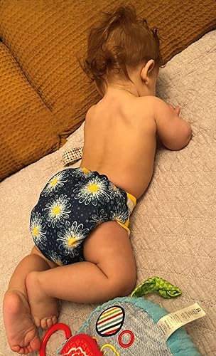 Miniatura 7 de 12 pañales de tela Kawaii HD3 talla única para bebé + 24 insertos súper absorbentes de 8 a 36 libras unisex, el mejor pañal de tela para guardería