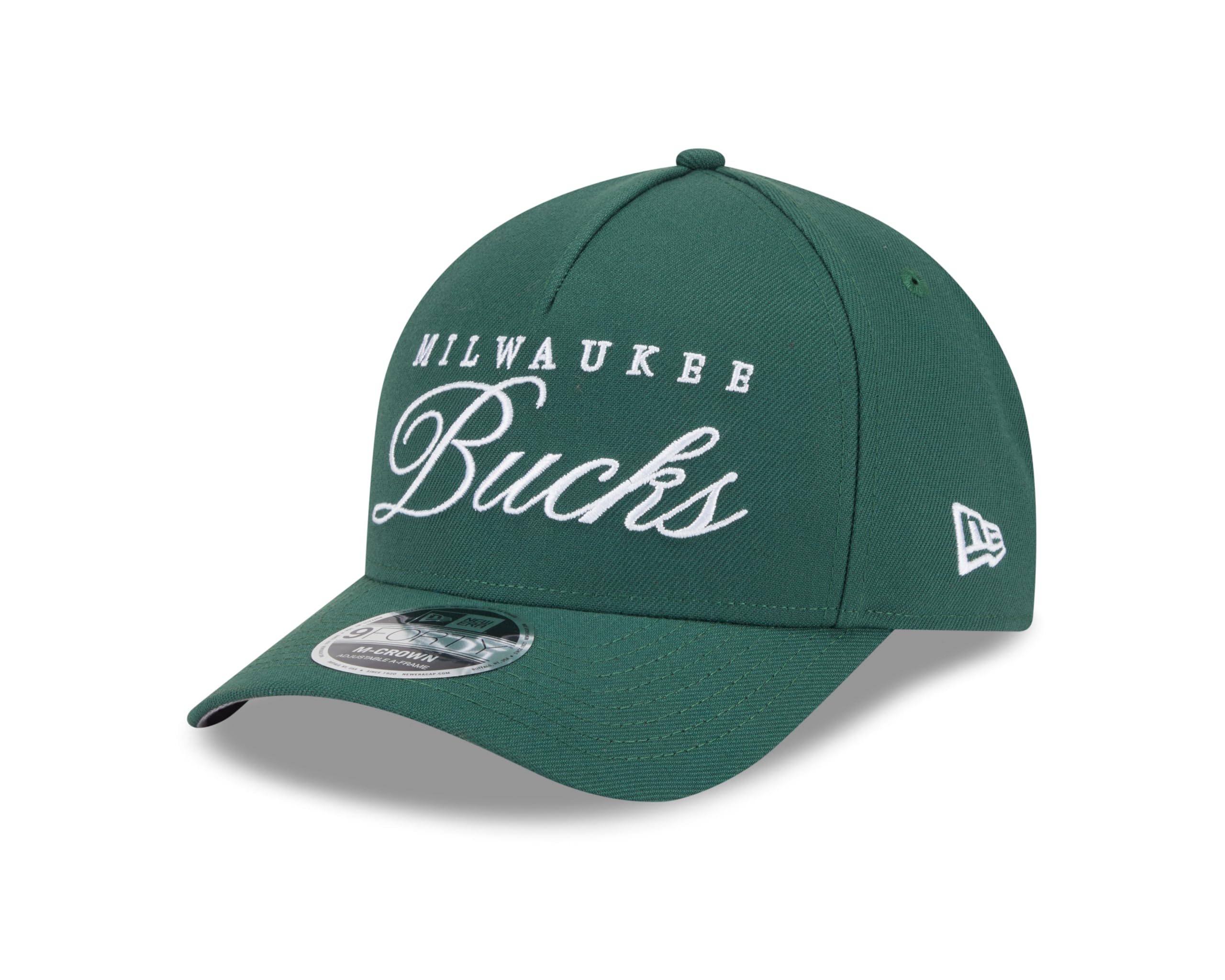 New Era Unisex Dark Green Adult's 9Forty M Crown Nba Draft Milwaukee Bucks Snapback Baseball Cap Hat