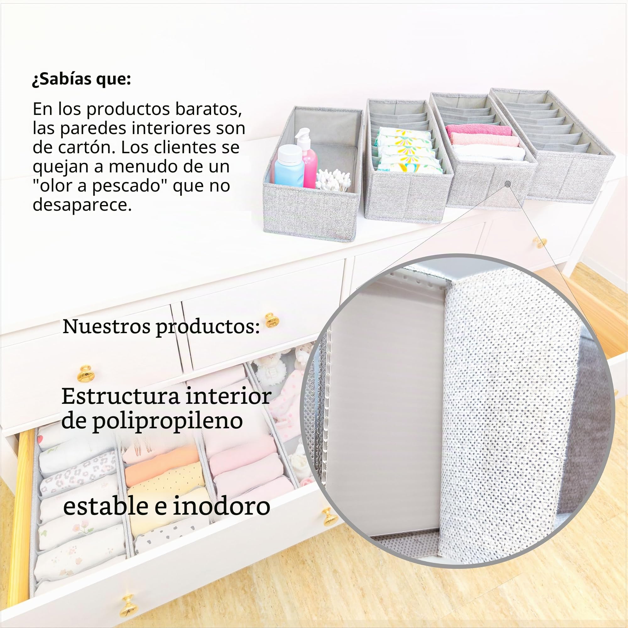 SIMPLE JOY® Organizador de cajones compatible con Ikea (HEMNES grand (50 compartimentos))