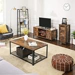 VASAGLE TV Stand for 50 Inches Televisions, TV Bench Entertainment Center, 43.3"L x 15.7"W x 19.7"H, Rustic Brown ULTV43BX4