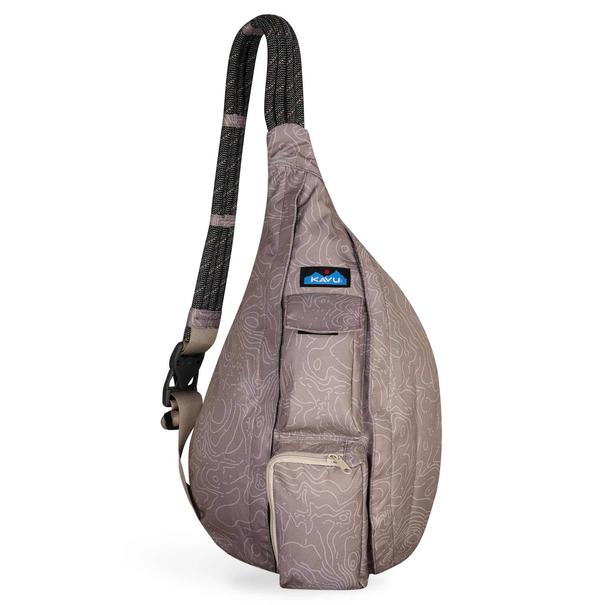 KAVU Original Rope Sling Bag with Adjustable Rope Shoulder Strap - Taupe Topo