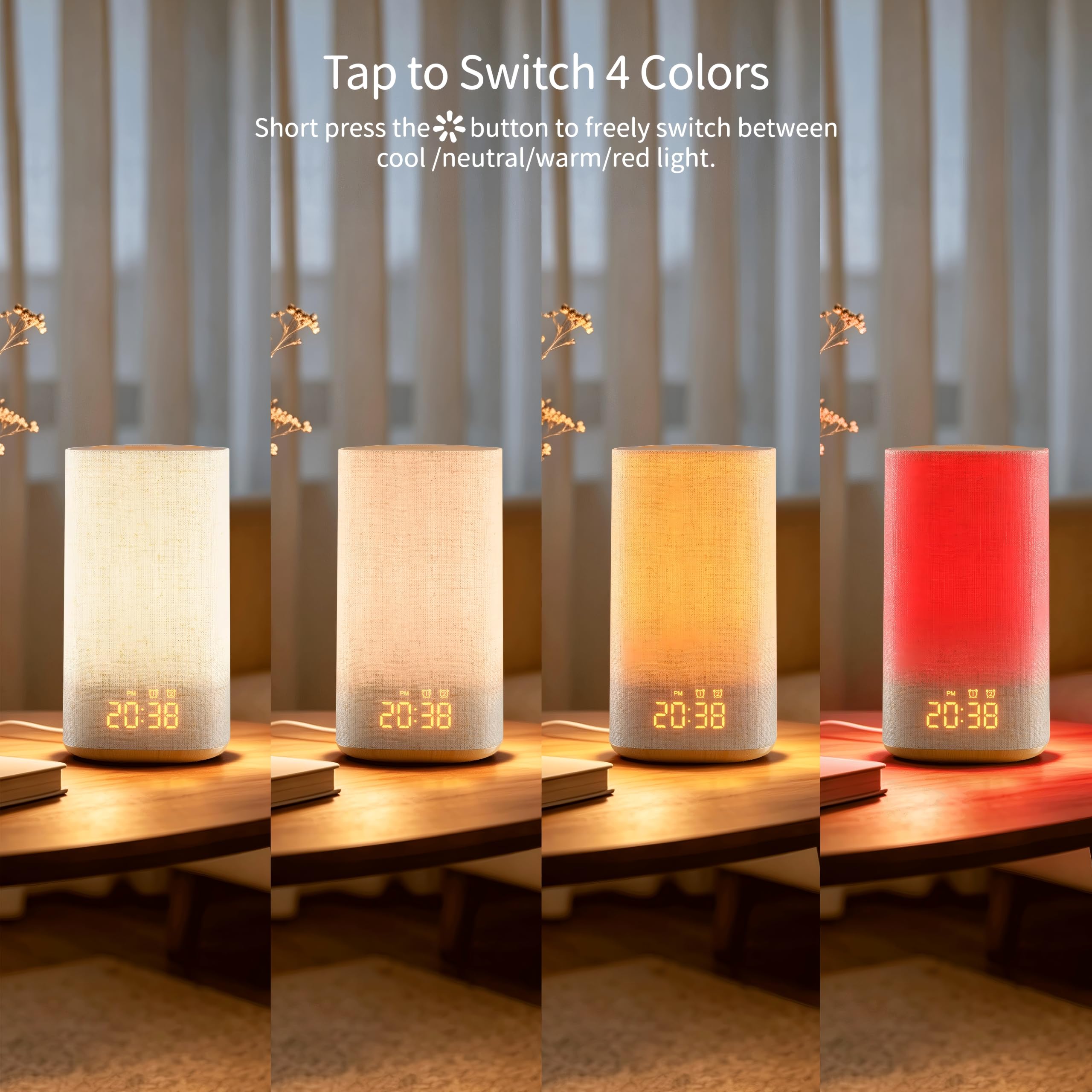 RETEYUNG Sveglia Luminosa con Simulazione Alba — immagine 8 di 10