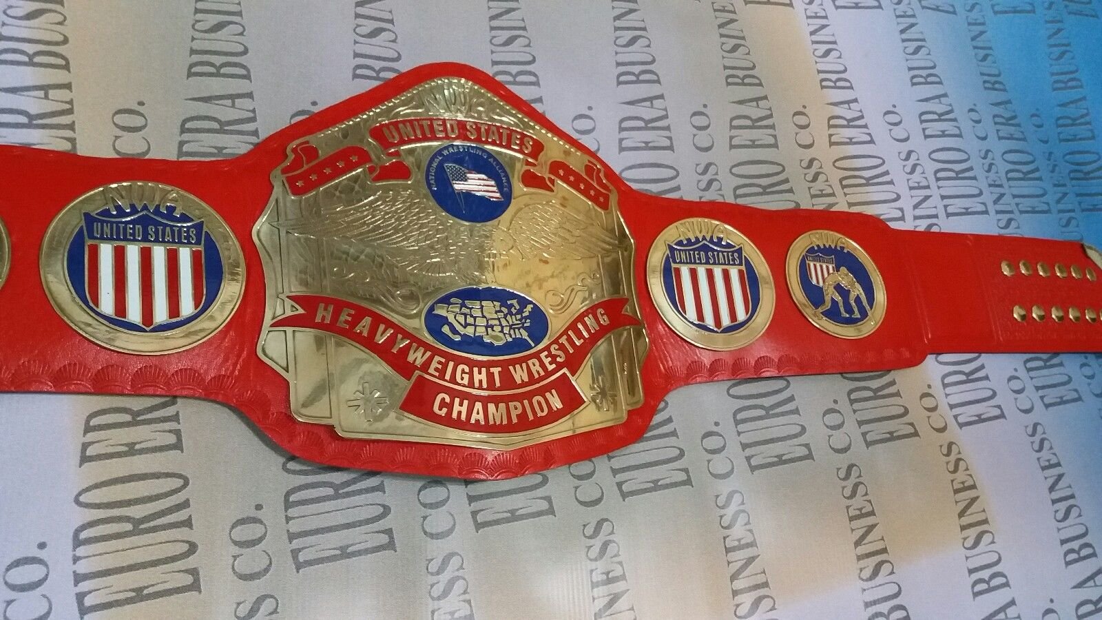 Euro Era ReplicaNew NWA United States Champion Belt Adult Size, Metal Plates & Bag