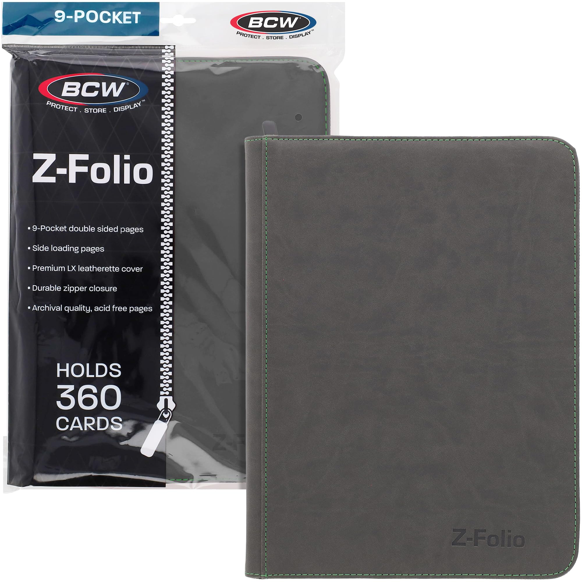 Amazon.com: BCW Z-Folio 9-Pocket LX Album - Grey | Secure