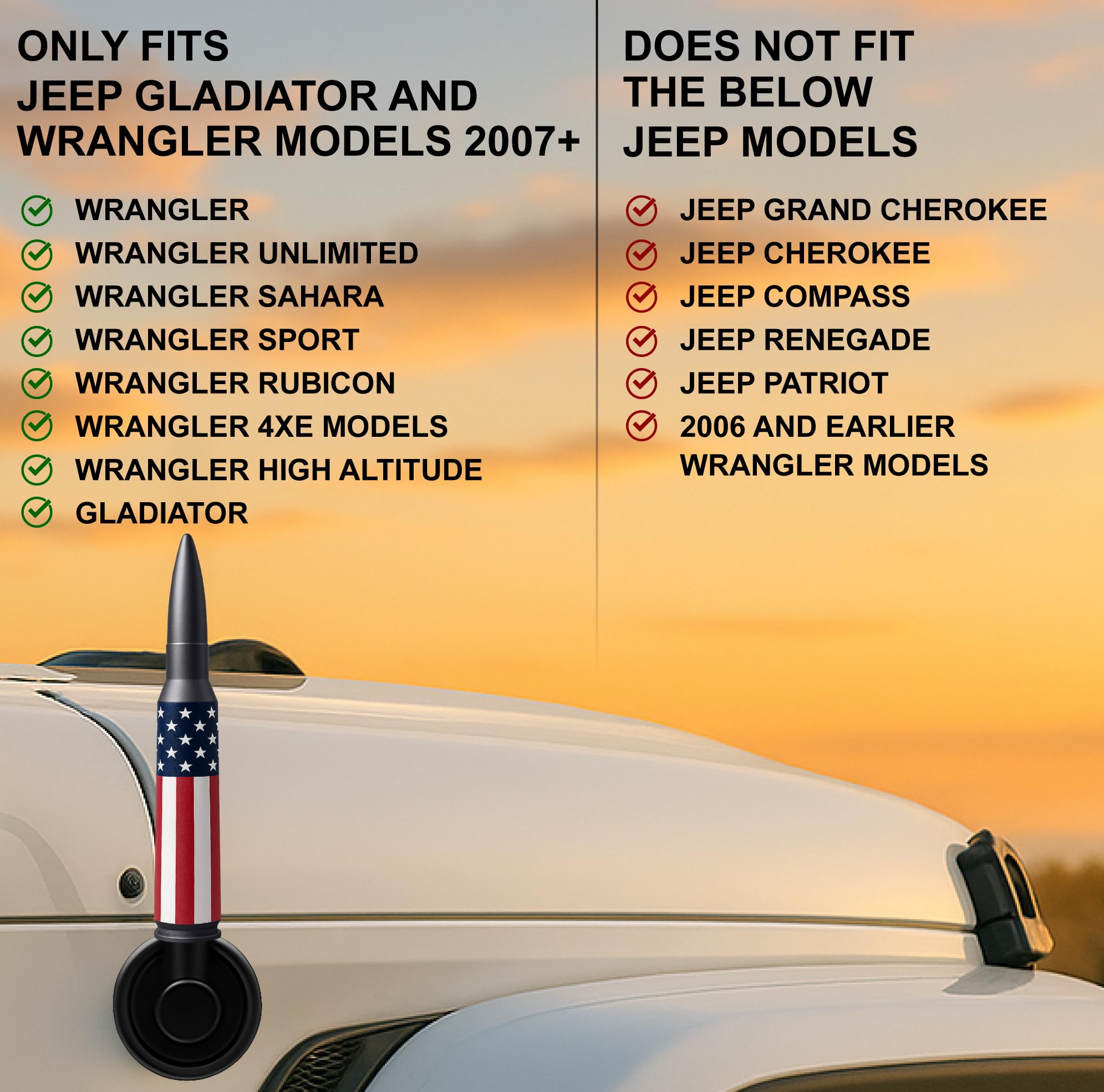Amazon.co.jp: Jeep Parent Temp(アメリカ国旗)用アンテナ。 : 車＆バイク