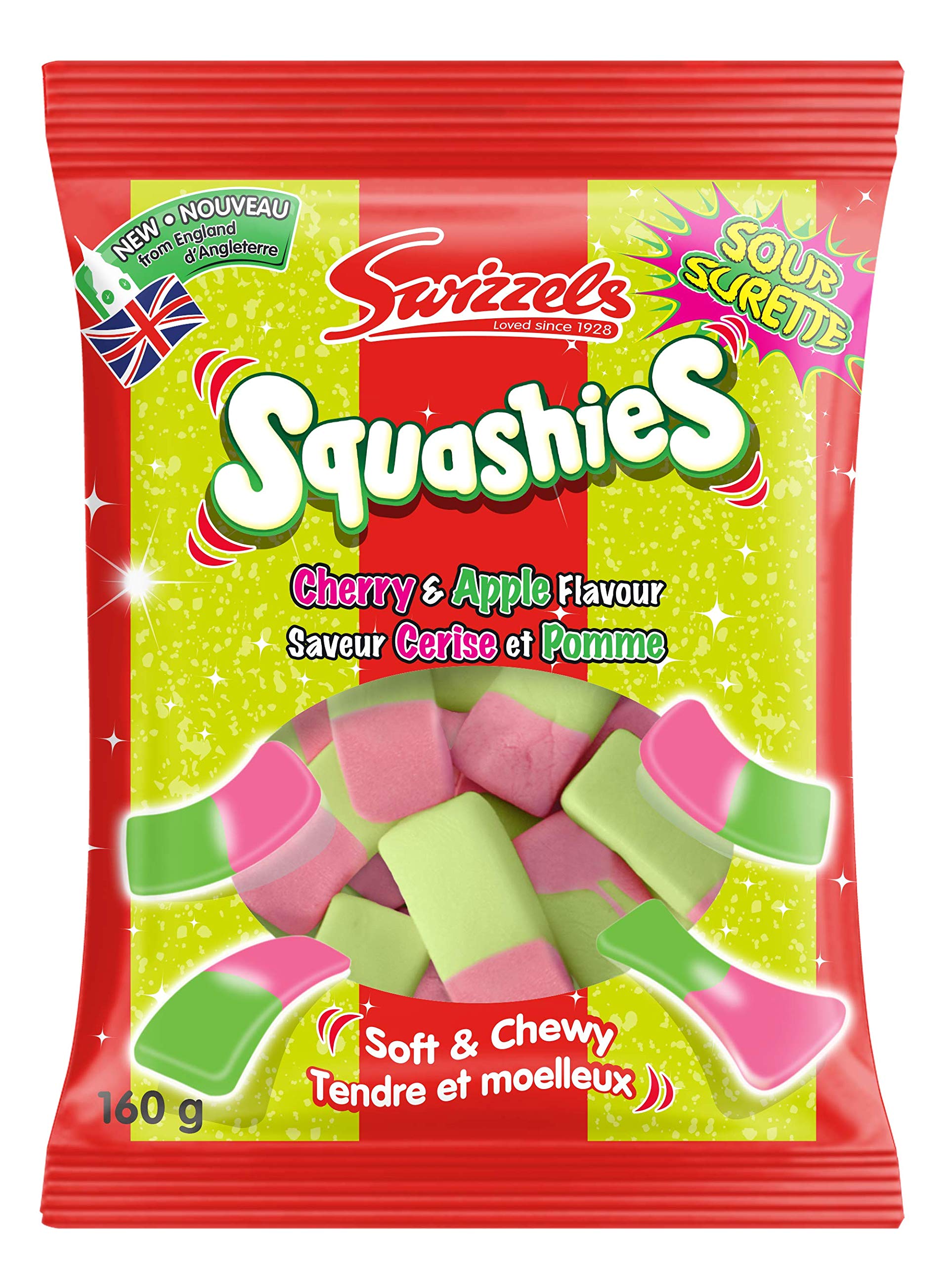 Squashies, Soft & Chewy Marshmallow Candy, Sour Cherry