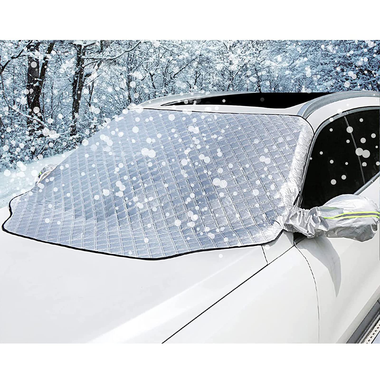 Car Front Windshield Cover for Teana Tiida Juke-R Juke Titan, Ultra Thick Protective Windscreen Covers with Side Mirrors Cover for Summer/Winter Snow Ice Frost Sun UV