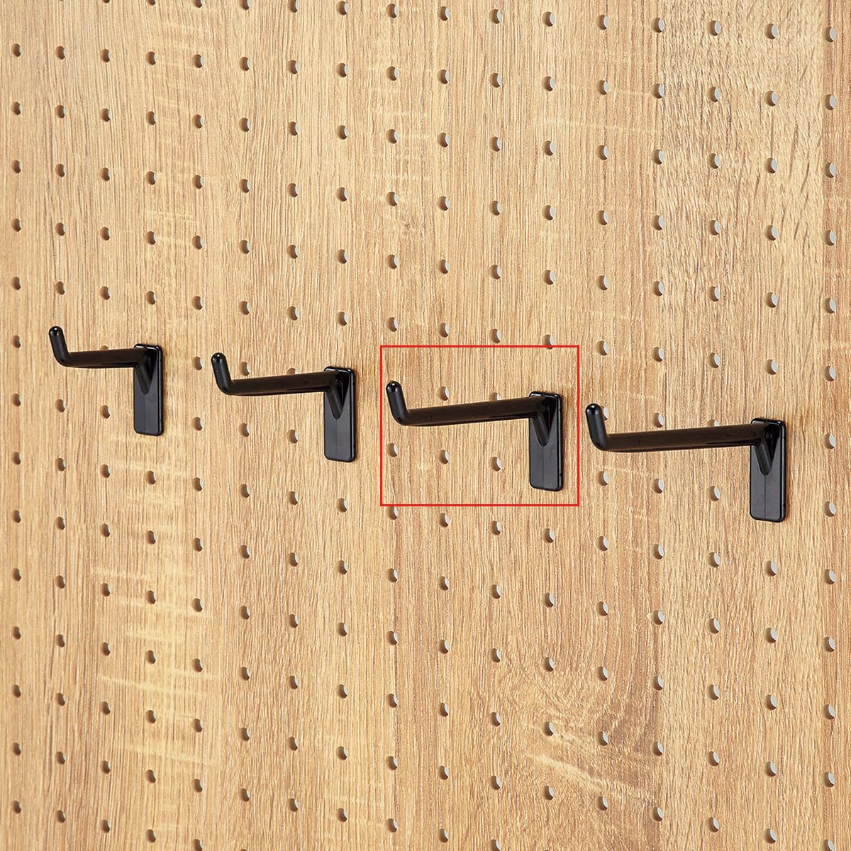 Amazon | 【10本】有孔ボード用樹脂製シングルフック ブラック 有効