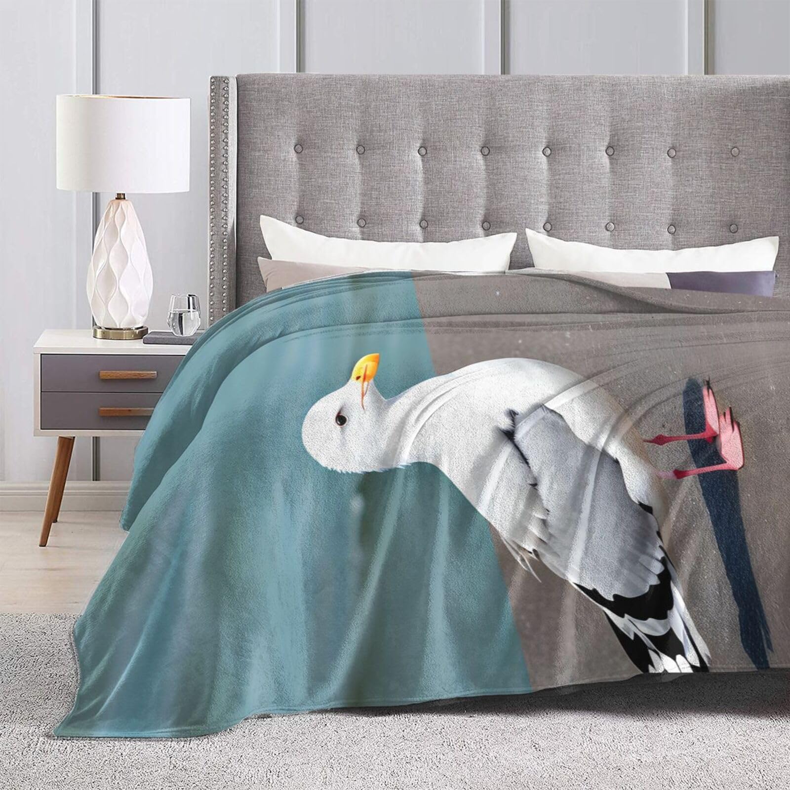 Coperta In Flanella Con Riccio Morbida 101x127 Cm – Per Divano, Letto E Viaggi, Regalo Natale