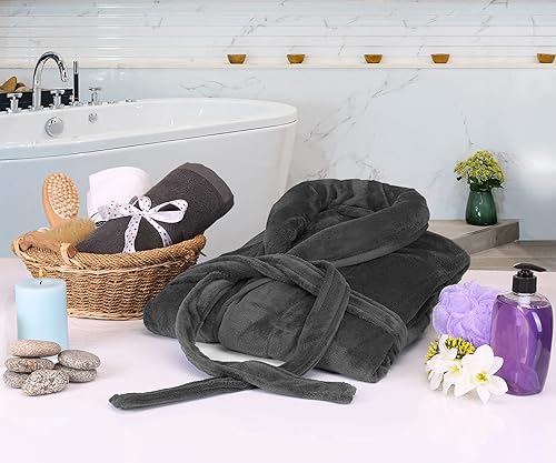 Miniatura 7 de Utopia Towels Lavish - Juego de toallas de baño de 21.16 ozm (2 toallas de baño, 2 toallas de mano, 4 toallas faciales) con 1 bata de baño de forro