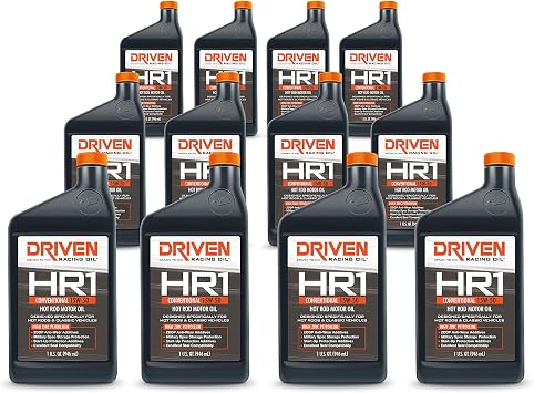 Driven Racing Oil Motor Oil, HR1, High Zinc, 15W50, Conventional, 1 qt Bottle, Set of 12