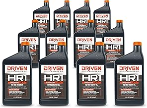 Driven Racing Oil HR1 Conventional 15w-50 Engine Oil - Formulated for Classic and Racing Applications. Ideal for Long Stroke and/or high Compression Engines. (12 Quarts)