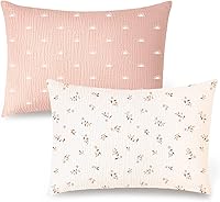 Vista 17 de Konssy Funda de almohada de muselina para almohada de 13 x 18 pulgadas, paquete de 2 fundas de almohada de algodón suave y transpirable para niños