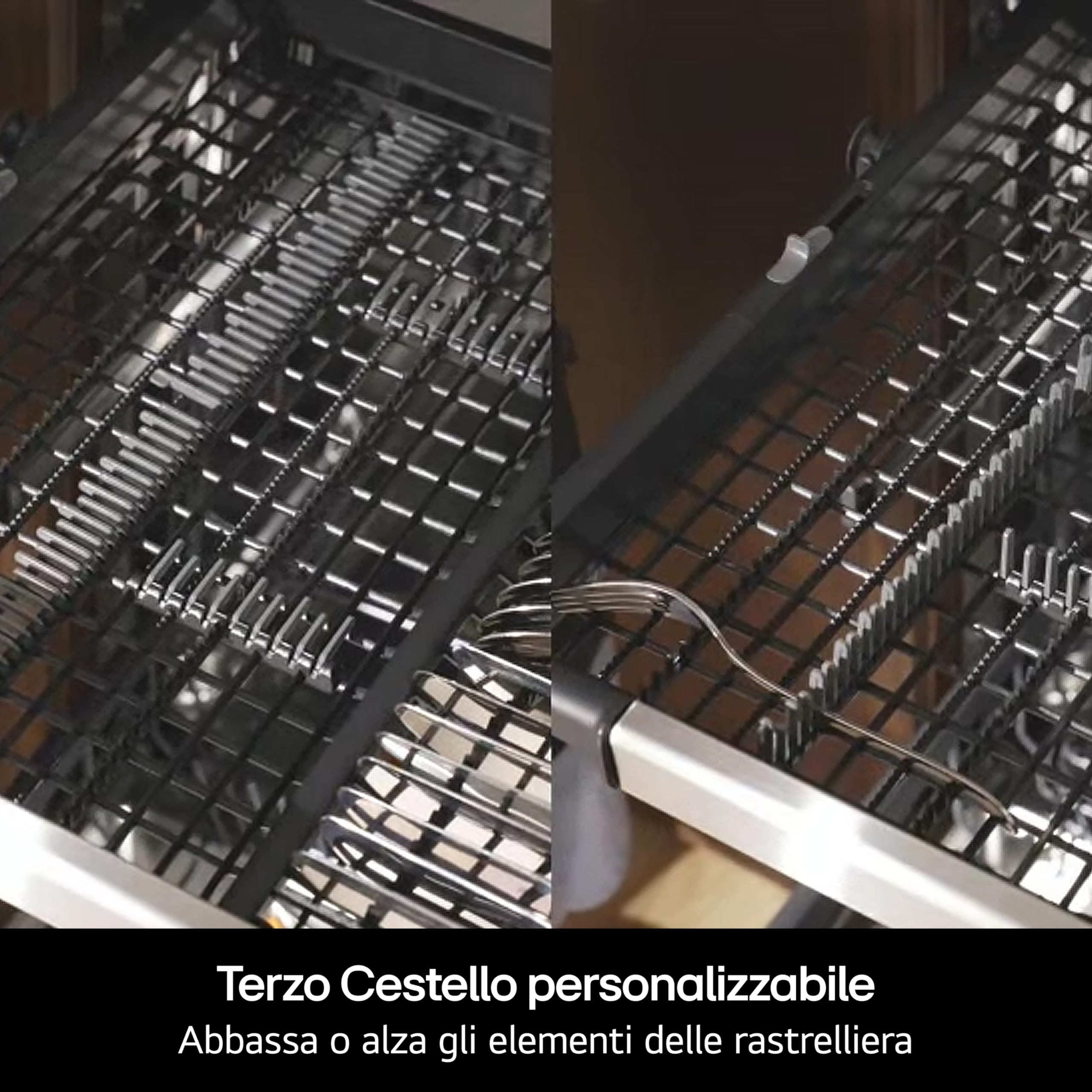 LG DB597TXSW, Lavastoviglie da incasso, Classe A, Noble Steel