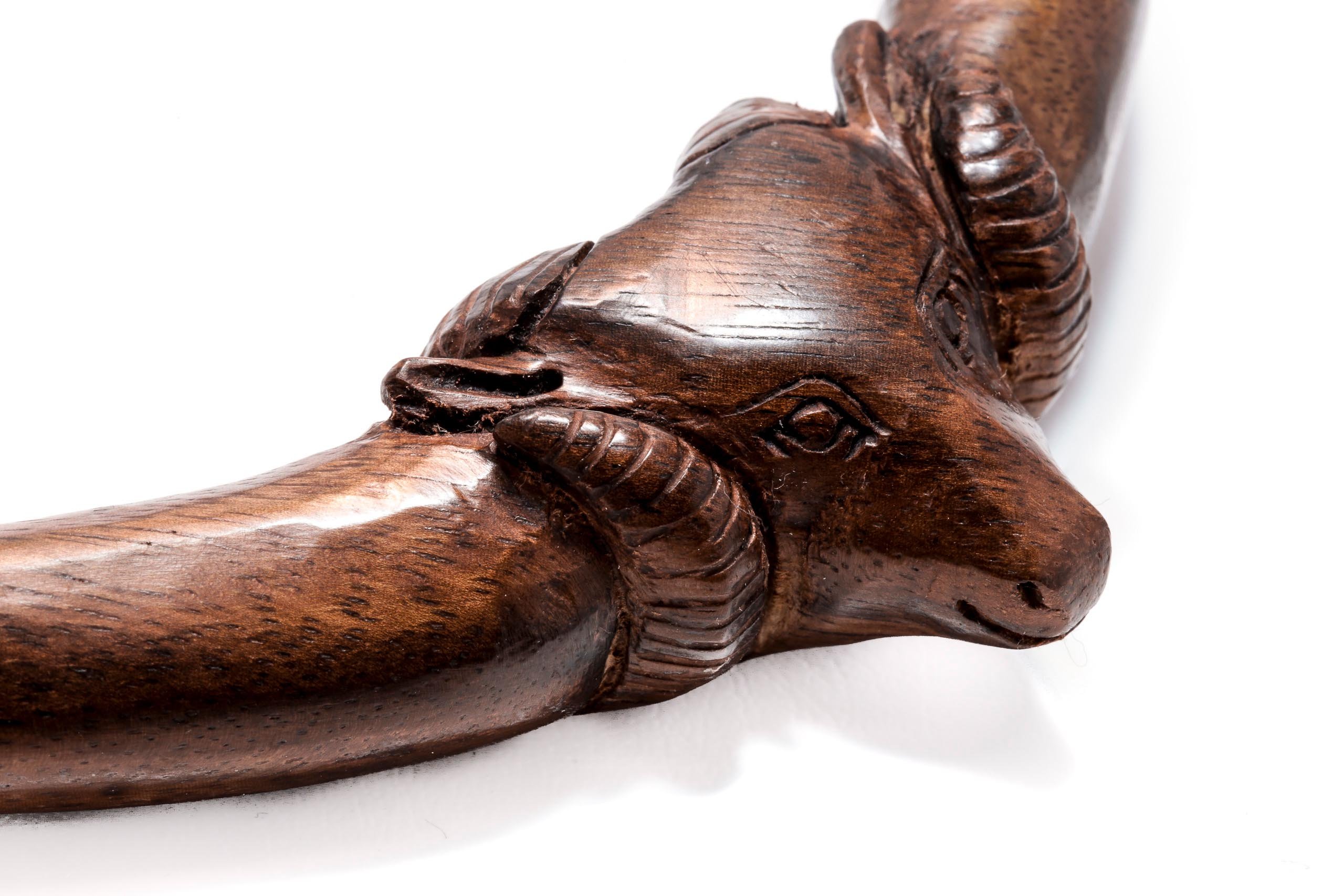 Windalf Wikinger Torques RAM Ø12.5 cm Halsreif Widderkopf Nordische Mythologie Holz