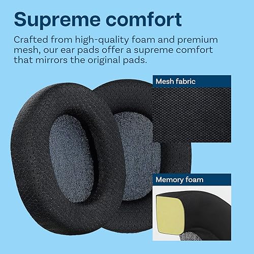 Miniatura 3 de MMOBIEL - Almohadillas de repuesto para auriculares inalámbricos SteelSeries Arctis 13  57  9  Pro y Prime de MMOBIEL  Almohadillas de tela de malla