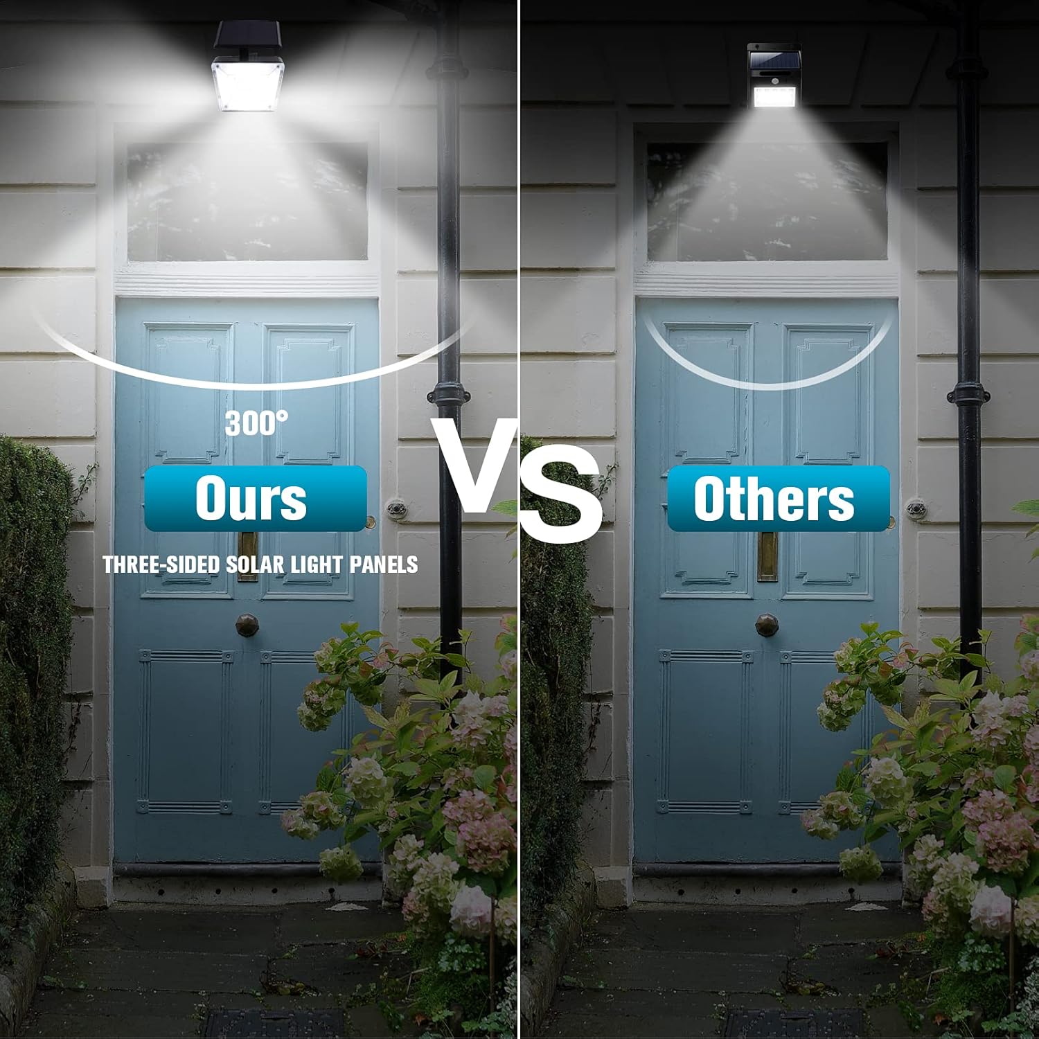 Buy 2 get 3 Solar Spot Lights Outdoor, OKYUK 96 LEDs Solar Landscape Spotlights Adjustable, IP65 Waterproof Solar Powered Garden Lights 2-in-1 for Yard Wall Driveway Porch Walkway Pool Patio 4Pack