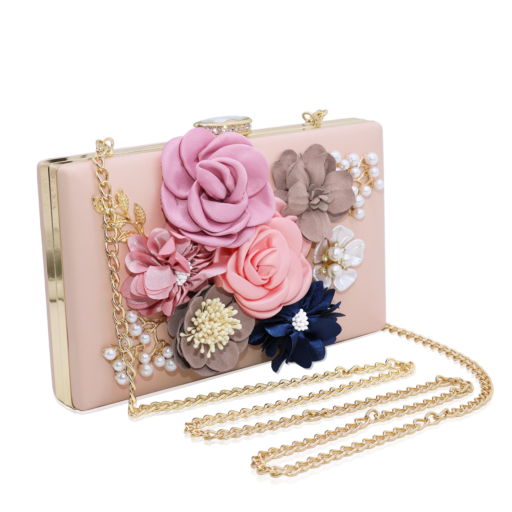 flor bolsa de noche mujer bolso de boda elegante embrague