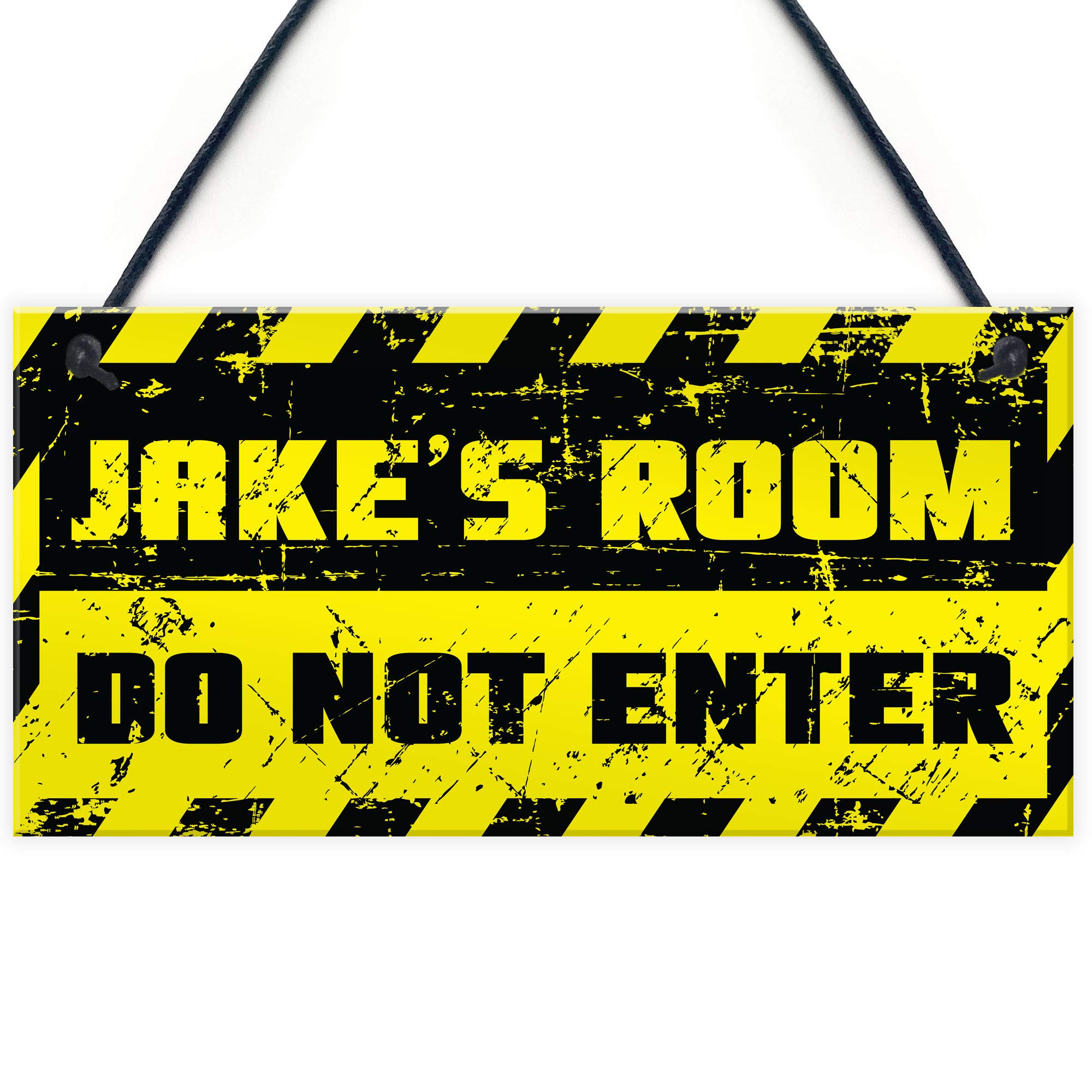Personalised Boys Bedroom Sign DO NOT ENTER Funny Gift For Brother Son