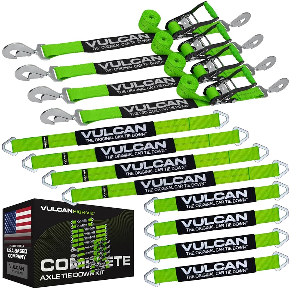Snap-on ジャンパー Amazon.com: VULCAN Complete Axle Strap Tie Down Kit with