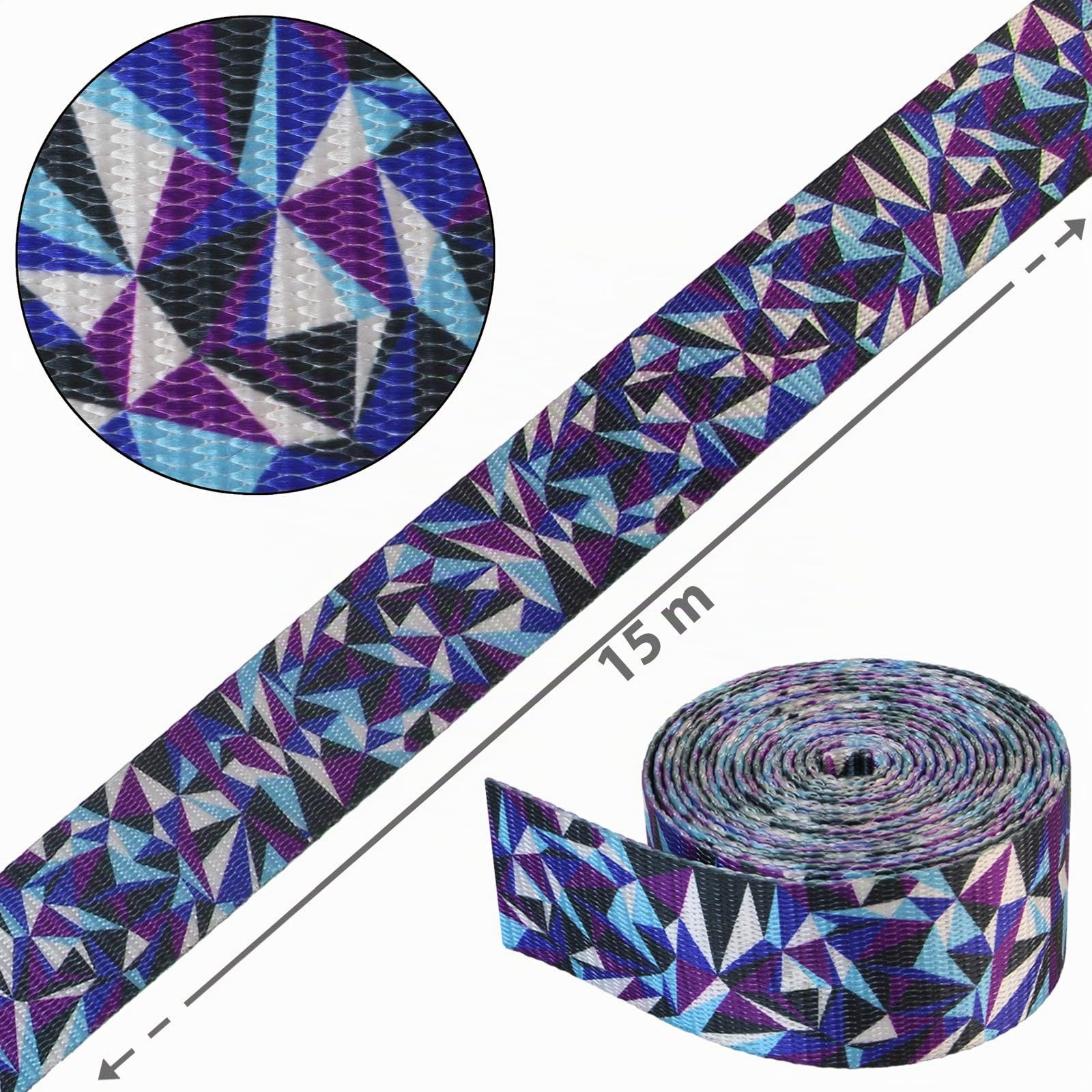 ALPIDEX Slackline Set 15 m + Protections pour Arbre et Protection cliquet, Convient aux Enfants, débutants et avancés